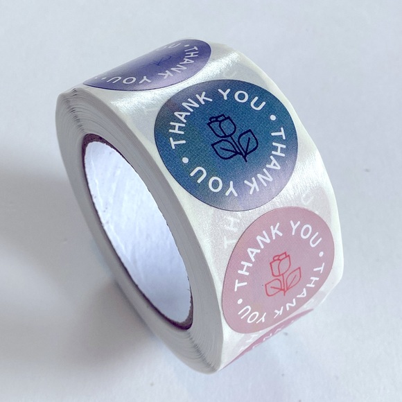 4 /π²20 π€ 500pc roll Thank You stickers - Picture 2 of 6